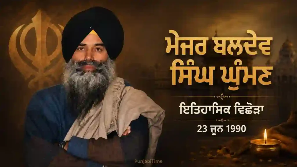 Major Baldev Singh Ghuman: ਇਤਿਹਾਸਕ ਜੀਵਨੀ (1937–1990)