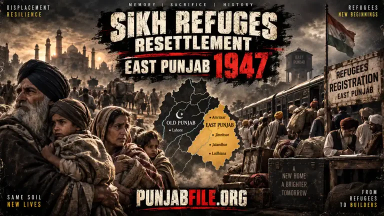1947 ਤੋਂ ਬਾਅਦ ਸਿੱਖ ਸ਼ਰਨਾਰਥੀਆਂ ਦੇ ਮੁੜ ਵਸੇਬੇ ਬਾਰੇ PunjabFile ਲੇਖ ਦੀ ਵਿਸ਼ੇਸ਼ ਤਸਵੀਰ